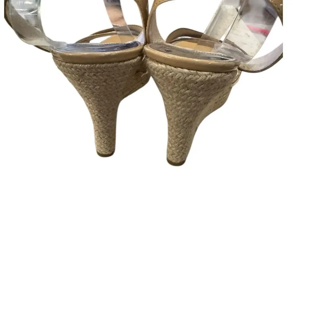 Michael Kors Kami Patent Leather Espadrille Wedge Sandals 11